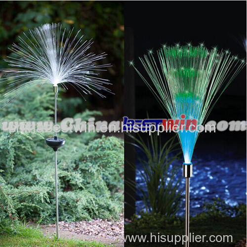 Solar Light Fiber Optic Light Fountain Garden Stake