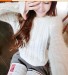 Long slv sweater with rabbit hair