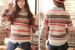 Round neck thick sweater coat spring pullover women