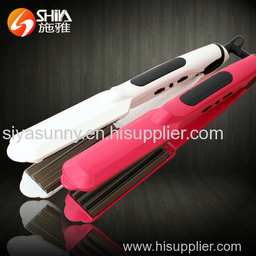 hot cloud good quality ceramic wholesale gorgeous hair straightener flat iron with teeth and curling irons