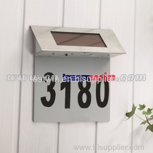 Solar LED Light House Street Address Numbers