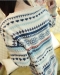 Snowflake pattern knit sweater women's sweater wholesale