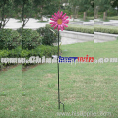 Solar Stake Garden Light - Red Chrysanthemum