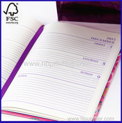 European standard hard cover A5 agenda printing