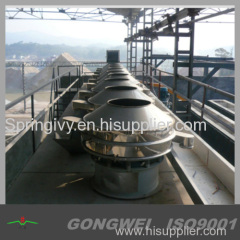 Ultrasonic vibrating sieve for coating powder