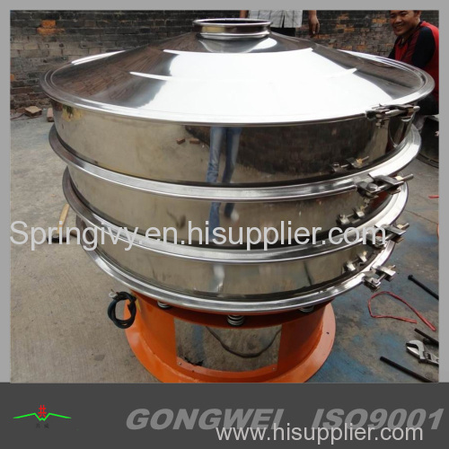 Ultrasonic vibrating sieve for zinc powder
