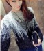 new women's wholesale gold gradient mohair knit pullover jacket coat female