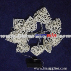 Rattan/Wicker Heart String/Fairy Lights Valentin's Lamp