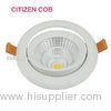 CRI 80 Home Office 15W Recessed LED Ceiling Lights , Beam Angle 25 / 60