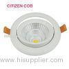 CRI 80 Home Office 15W Recessed LED Ceiling Lights , Beam Angle 25 / 60