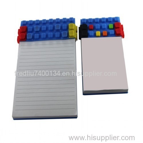 wholesale lego blocks A6 size silicone notepad