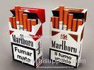 Embossed Cardboard Cigarette Boxes , Aqueous Coating Blank Cigarette Packs