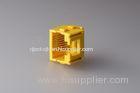 Modular SMT Low Profile RJ45 Jack , Rj45 Modular Plugs Sinking Connector Plastic Yellow