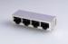 4 Ports Rj45 Network Jack , RJ45 Integrated Magnetics Connector With Giga