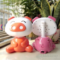 Hotsale cute pink pig USB touch desk lamps for boys