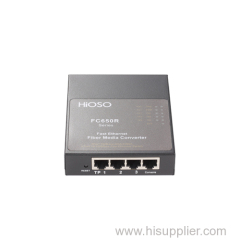 Ring type fiber media converter with 2FX+3FE