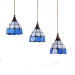 Fancy blue tiffany style glass victorian hanging lights