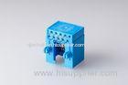 Color Blue 90 Degree Plastic RJ45 Female Jack 8P8C Single Port No Shield