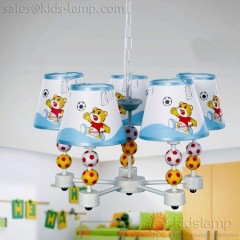 Lovely boy's room sports 5 lights football chandelier
