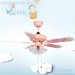 Cheap pink color girls room ceiling fans lighting