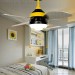 Modern baby room cartoon bee conservatory fan with lighting