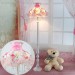 Bestseller pink fabric table and floor lamps
