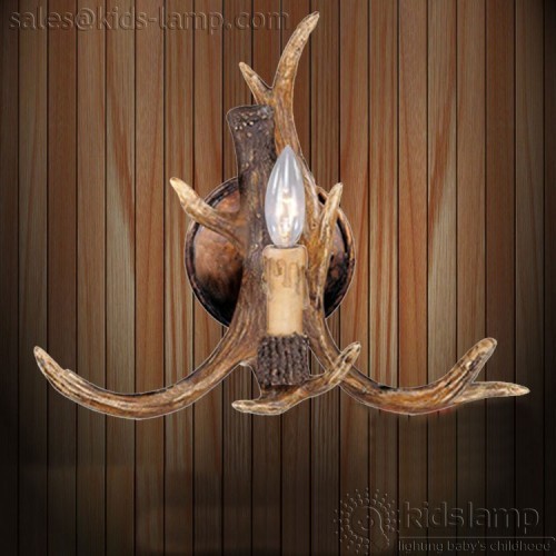 Fancy big modern polyresin wall antler lights