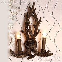 Fancy big modern polyresin wall antler lights