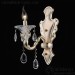 Lovely silvery glass transparent corner double wall lights