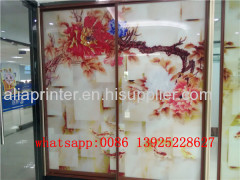 uv glass printer glass door uv flatbed printer with 5 heads