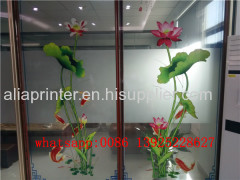 uv glass printer glass door uv flatbed printer with 5 heads