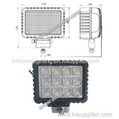 Super Bright 36 Watt IP67 Square Led Work Flood Lights 3240 LM Cold White