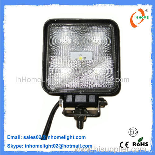 High Power 1350 LM Square Led Work Lights for Forklifts , Fire Engine , Tanks