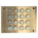 Green Backlight Indestructible IP65 Door Access Keypad , 16 Button Keypad