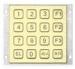 Golden surface Waterproof and Vandalproof Stainless Metal Keypad