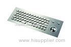 Public Self-service Device Stainless Steel Keyboard With 65 Keys , Trackball Keyboard