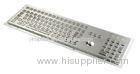 107Keys PS2 / USB Stainless Metal Keyboard With Trackball And Number Pad