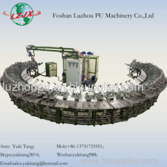 PU shoes foaming machine with rotary production line