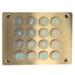 Golden Industrial Compact Format Metallic Door Access Keypad With Backlight