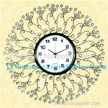 Lishuo specials european-style luxury wall clock contemporary sitting room is contracted fashion art creative bracket cl