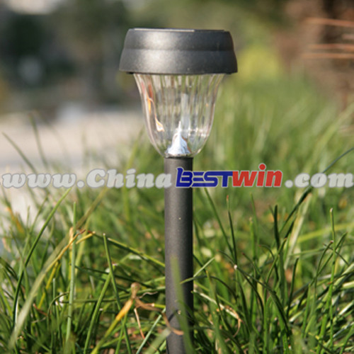 Solar Garden Lights Black Plastic