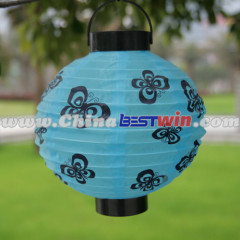 Garden Solar Light Cotton Blue Ball With Butterfly