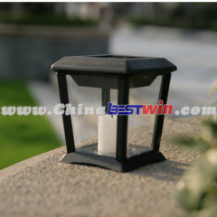 Plastic Outdoor Garden Solar Light White Candle