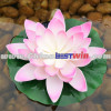 Plastic Solar Pond Light Landscape Pink Lotus