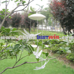 Plastic Landscape Park Decor Light Wind Chimes White Dragonfly