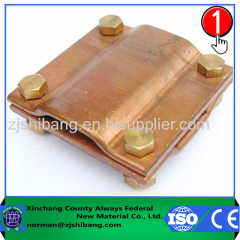 Copper strip connector for lightning protection