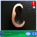 Copper c-clamp of ground wire