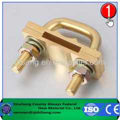 Copper flat strip and strip connecting clamp