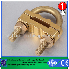 Copper flat strip and strip connecting clamp