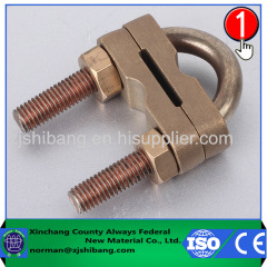 Copper flat strip and strip connecting clamp